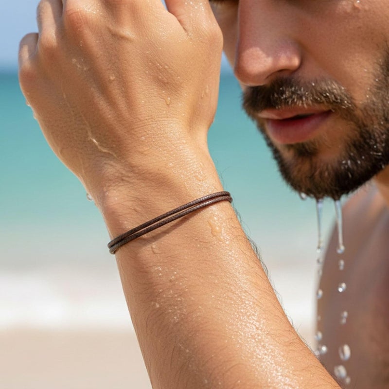 Luck Strings Adjustable Wax Nylon Cord Bracelet for Men Women Adult - Vegan Leather String | Unisex Waterproof Nautical & Surfer Style Friendship Gift, Minimalist - Image 5